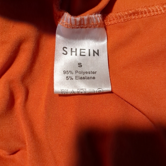 **3/$10** Shein Orange Dress Size Small - Picture 2 of 5